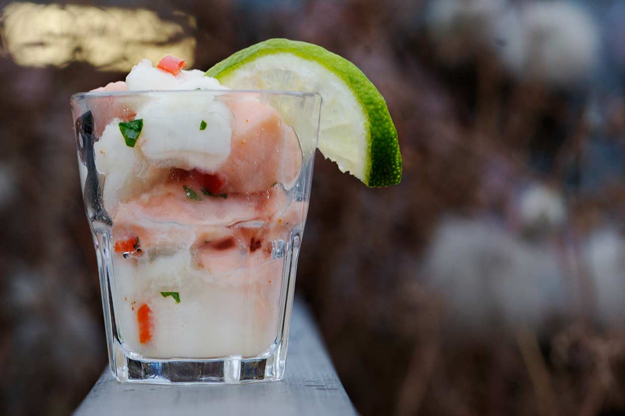 ceviche y cerveza