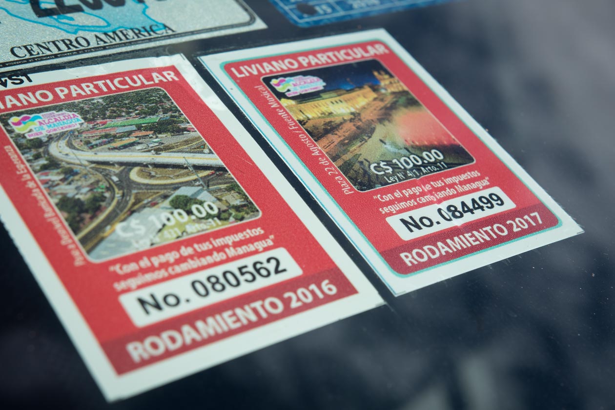 sticker de rodamiento Managua