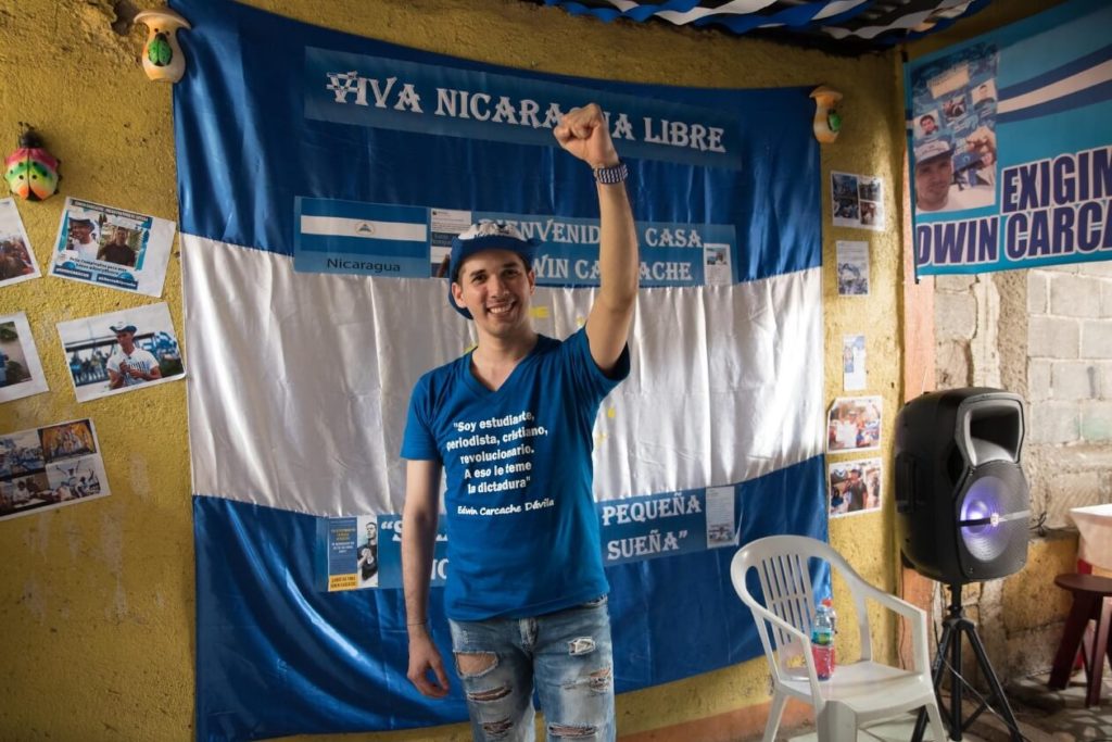 Edwin Carcache, líderes estudiantil