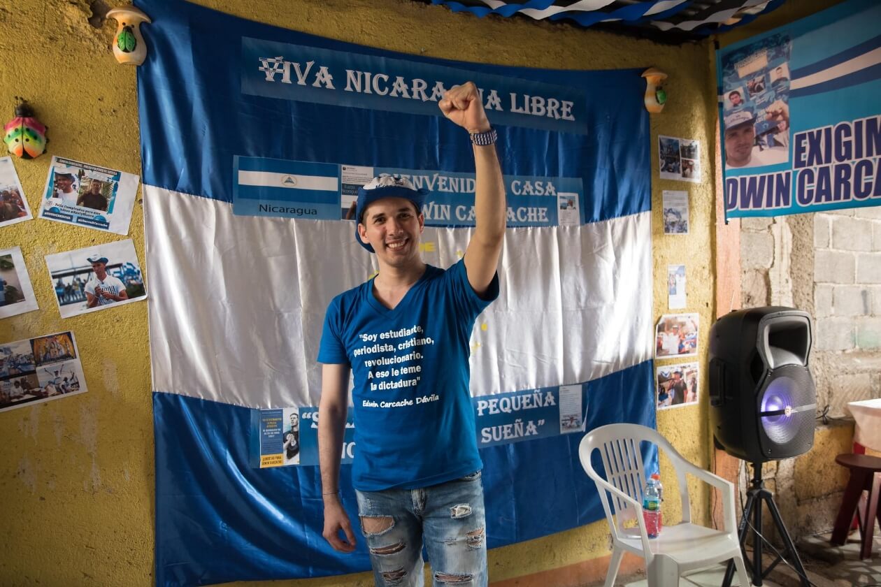 Edwin Carcache, líderes estudiantil